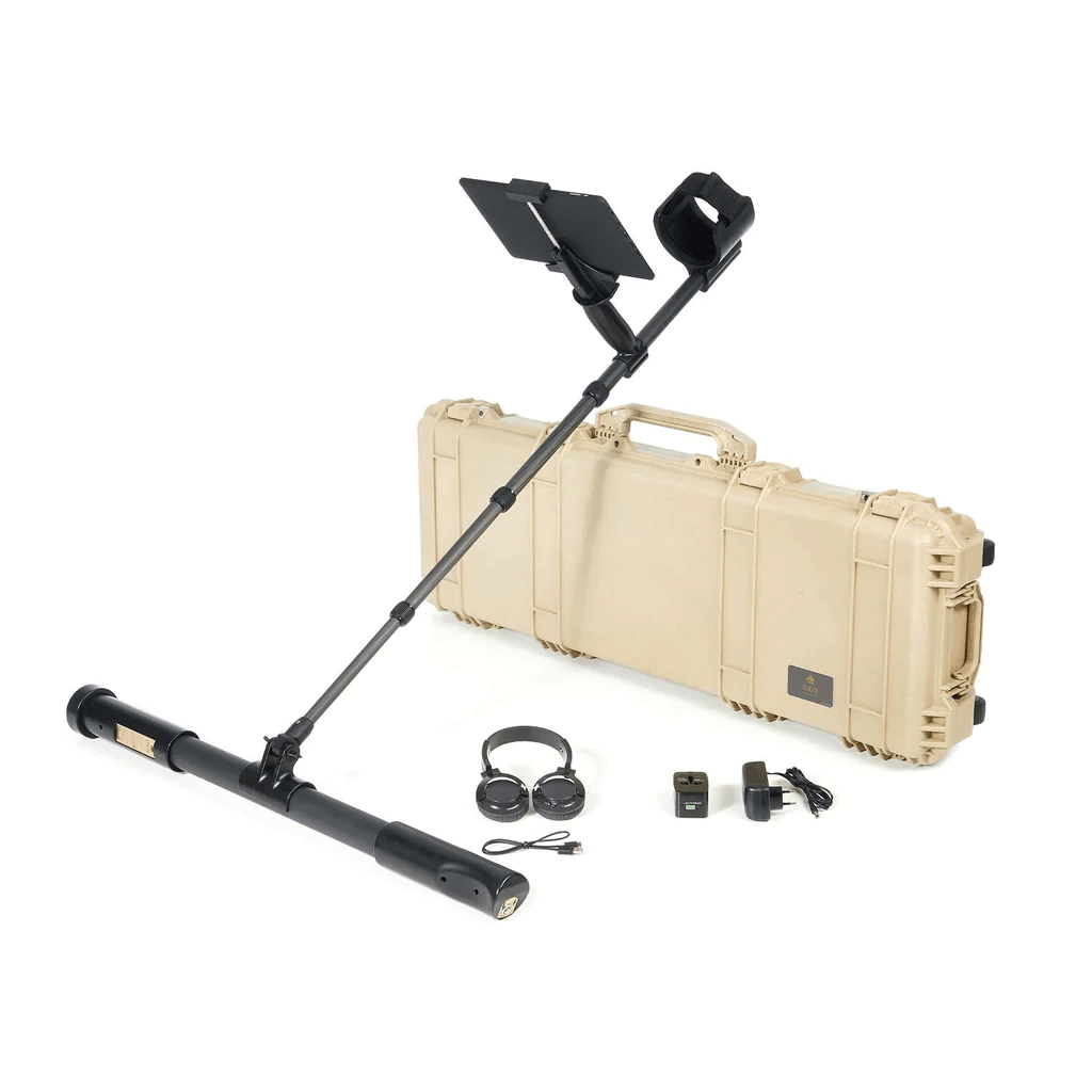 The main components of the OKM Fusion Professional Plus metal detector and groundscanner